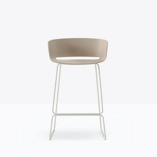 Pedrali Babila stool with steel legs and polypropylene shell