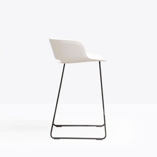 Pedrali Babila stool with steel legs and polypropylene shell