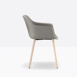 Pedrali Babila XL 2754R armchair with recycled polypropylene shell and ash legs