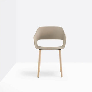 Pedrali Babila 2755 armchair with ash legs and polypropylene shell