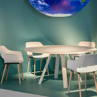 Pedrali Babila 2755 armchair with ash legs and polypropylene shell