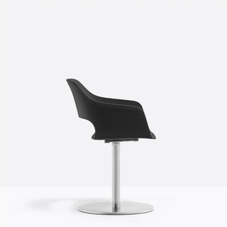 Pedrali Babila 2765 swivel armchair with brushed steel base