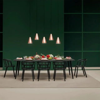 Pedrali Babila Table TBA with ash legs and solid laminate top