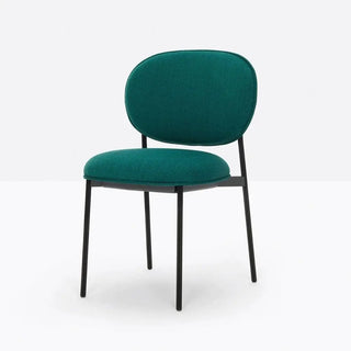 Pedrali Blume 2950 chair with upholstered seat and back and anodized aluminium structure - Buy now on ShopDecor - Discover the best products by PEDRALI design