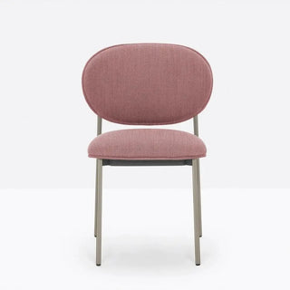 Pedrali Blume 2950 chair with upholstered seat and back and anodized aluminium structure Grey GG Fabric G201 - Buy now on ShopDecor - Discover the best products by PEDRALI design