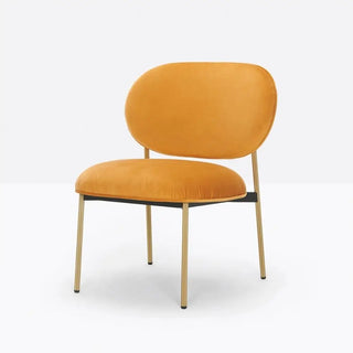 Pedrali Blume 2951 lounge chair with upholstered seat and back and anodized aluminium structure - Buy now on ShopDecor - Discover the best products by PEDRALI design