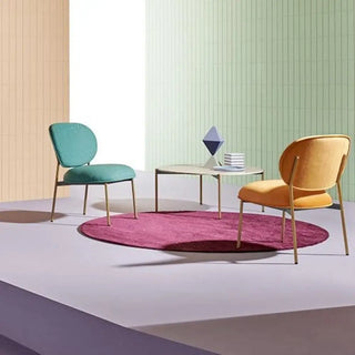 Pedrali Blume 2951 lounge chair with upholstered seat and back and anodized aluminium structure - Buy now on ShopDecor - Discover the best products by PEDRALI design