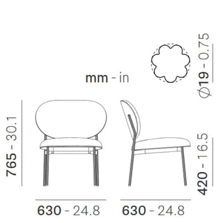 Pedrali Blume 2951 lounge chair with upholstered seat and back and anodized aluminium structure - Buy now on ShopDecor - Discover the best products by PEDRALI design