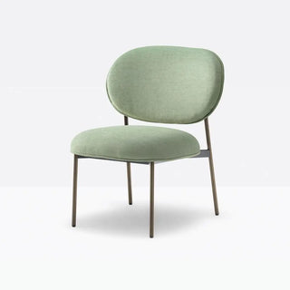 Pedrali Blume 2951 lounge chair with upholstered seat and back and anodized aluminium structure - Buy now on ShopDecor - Discover the best products by PEDRALI design