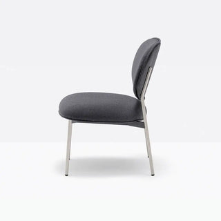 Pedrali Blume 2951 lounge chair with upholstered seat and back and anodized aluminium structure - Buy now on ShopDecor - Discover the best products by PEDRALI design