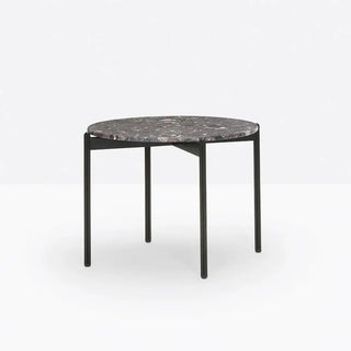 Pedrali Blume coffee table h. 45 cm - 17.72 in Black Composite marble MRL ø 49 cm - Buy now on ShopDecor - Discover the best products by PEDRALI design