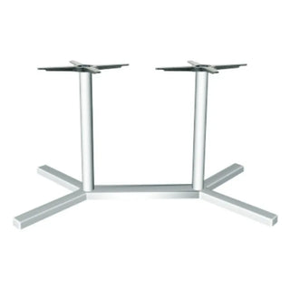 Pedrali Bold 4758 cast iron rectangular table base 98x53 cm. - 38.58x20.87 in. Textured aluminium AG - Buy now on ShopDecor - Discover the best products by PEDRALI design