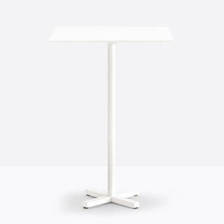 Pedrali Bold 4754 H1080 high table h. 108 cm - 42.52 in OUTDOOR White BI200E Solid laminate CFP_BI 60x60 cm - Buy now on ShopDecor - Discover the best products by PEDRALI design
