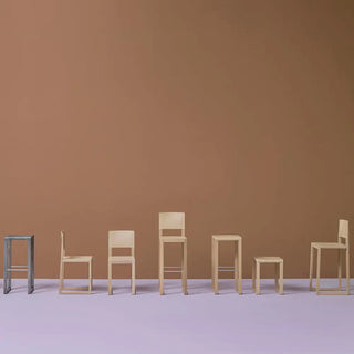 Pedrali Brera oak stool with backrest - Buy now on ShopDecor - Discover the best products by PEDRALI design