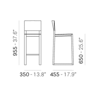 Pedrali Brera oak stool with backrest - Buy now on ShopDecor - Discover the best products by PEDRALI design