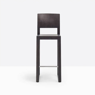 Pedrali Brera oak stool with backrest Wenge oak W 65 cm - Buy now on ShopDecor - Discover the best products by PEDRALI design