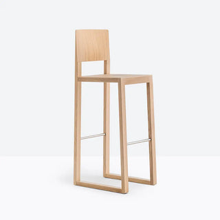 Pedrali Brera oak stool with backrest - Buy now on ShopDecor - Discover the best products by PEDRALI design