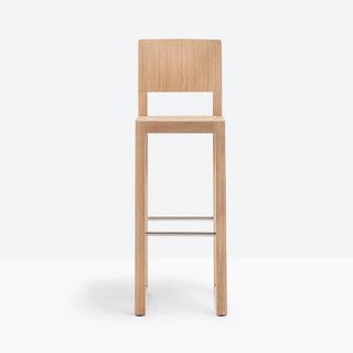Pedrali Brera oak stool with backrest Bleached oak RS 74 cm - Buy now on ShopDecor - Discover the best products by PEDRALI design