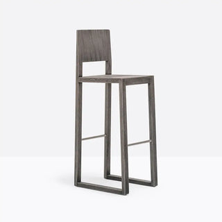 Pedrali Brera oak stool with backrest - Buy now on ShopDecor - Discover the best products by PEDRALI design