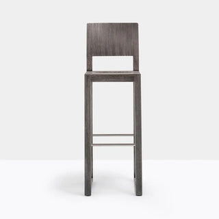 Pedrali Brera oak stool with backrest Wenge oak W 74 cm - Buy now on ShopDecor - Discover the best products by PEDRALI design