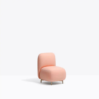 Pedrali Buddy upholstered armchair h. 40 cm. - 15.75 in. with aluminium structure