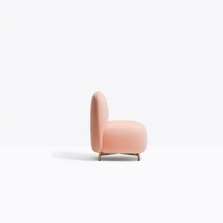 Pedrali Buddy upholstered armchair h. 40 cm. - 15.75 in. with aluminium structure