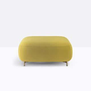 Pedrali Buddy upholstered pouf h. 40 cm. - 15.75 in. with aluminium structure - Buy now on ShopDecor - Discover the best products by PEDRALI design