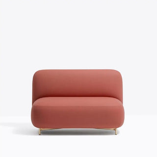 Pedrali Buddy upholstered armchair h. 40 cm. - 15.75 in. with aluminium structure