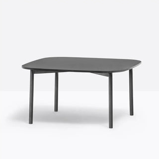 Pedrali Buddy BDT coffee table h. 31 cm - 12.21 in. with solid laminate top Black Fenix FNP-NE 59x59 cm - Buy now on ShopDecor - Discover the best products by PEDRALI design