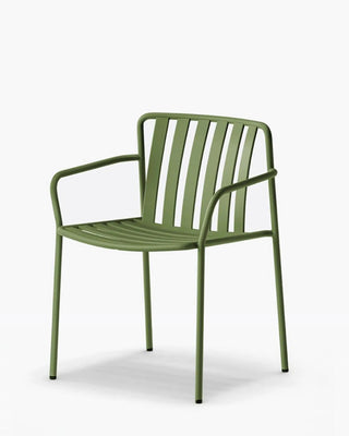 Pedrali Coney 3645 metal chair with armrests for outdoor use Pedrali Green VE700E - Buy now on ShopDecor - Discover the best products by PEDRALI design