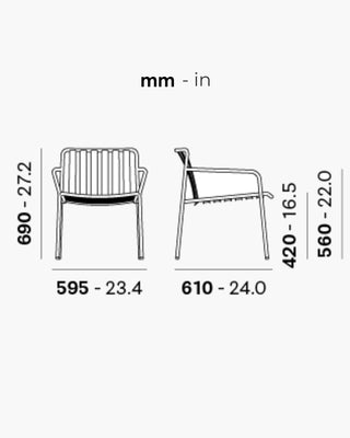Pedrali Coney 3649 metal lounge chair for outdoor use - Buy now on ShopDecor - Discover the best products by PEDRALI design