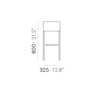 Pedrali Cube steel stool with upholstered seat - Buy now on ShopDecor - Discover the best products by PEDRALI design
