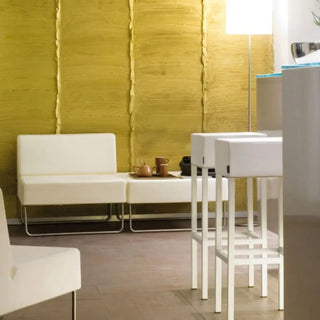 Pedrali Cube steel stool with upholstered seat - Buy now on ShopDecor - Discover the best products by PEDRALI design