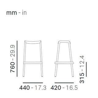 Pedrali Dome polypropylene stool