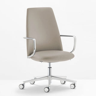 Pedrali Elinor 3755 padded swivel chair with armrests - Buy now on ShopDecor - Discover the best products by PEDRALI design