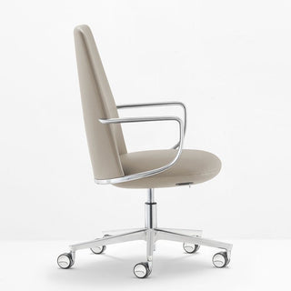 Pedrali Elinor 3755 padded swivel chair with armrests - Buy now on ShopDecor - Discover the best products by PEDRALI design