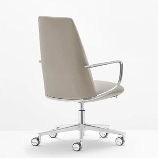 Pedrali Elinor 3755 padded swivel chair with aluminium structure