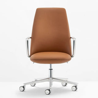 Pedrali Elinor 3755 padded swivel chair with aluminium structure