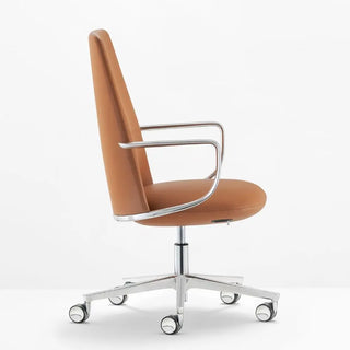 Pedrali Elinor 3755 padded swivel chair with aluminium structure - Buy now on ShopDecor - Discover the best products by PEDRALI design