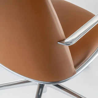 Pedrali Elinor 3755 padded swivel chair with aluminium structure