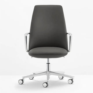 Pedrali Elinor 3755 padded swivel chair with aluminium structure