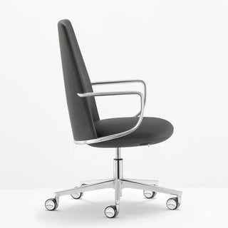 Pedrali Elinor 3755 padded swivel chair with aluminium structure