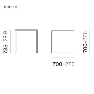 Pedrali Fabbrico TFA steel table - Buy now on ShopDecor - Discover the best products by PEDRALI design