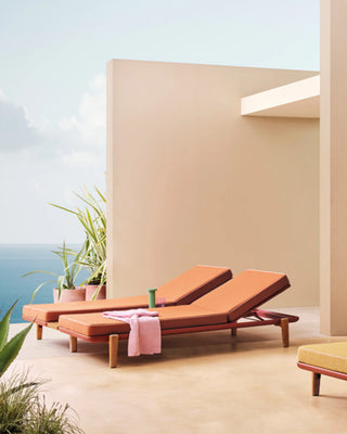 Pedrali Fibra FBR double daybed with cushion included and aluminium structure