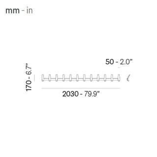 Pedrali Flag Wall 5150W wall-mounted coat hanger