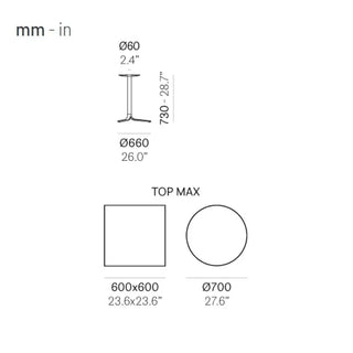 Pedrali Fluxo aluminium table base - Buy now on ShopDecor - Discover the best products by PEDRALI design