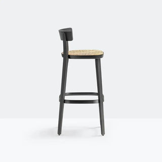 Pedrali Folk ash stool with seat h. 75 cm - 29.53 in.
