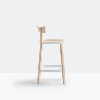 Pedrali Folk ash stool with seat h. 65 cm - 25.60 in.