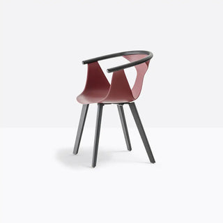 Pedrali Fox 3725 ash armchair with polypropylene shell