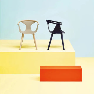 Pedrali Fox 3725 ash armchair with polypropylene shell